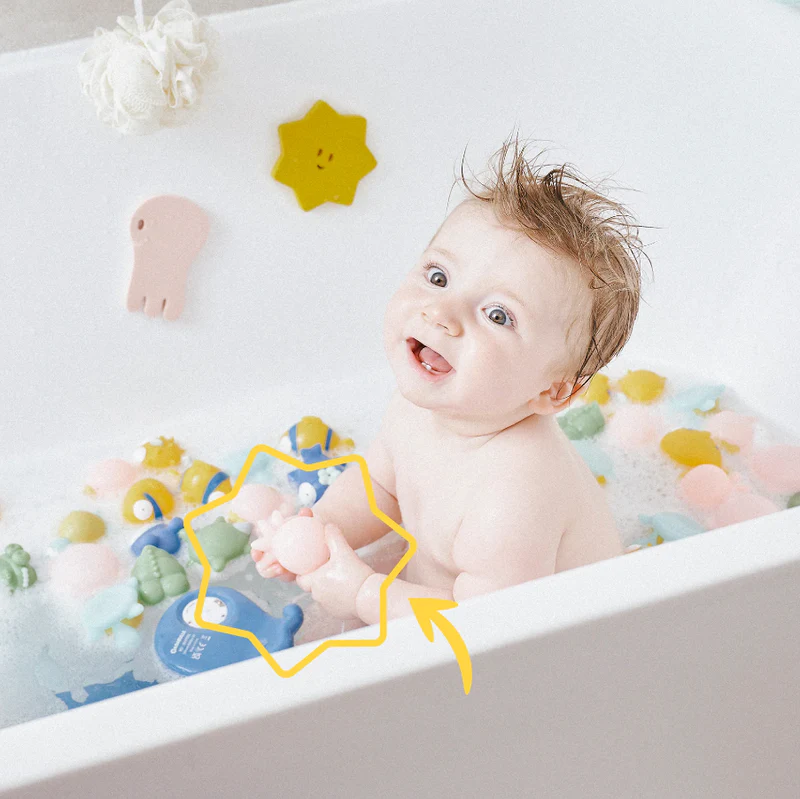 Badabulle 8 Brinquedos de banho Rigolos Splash