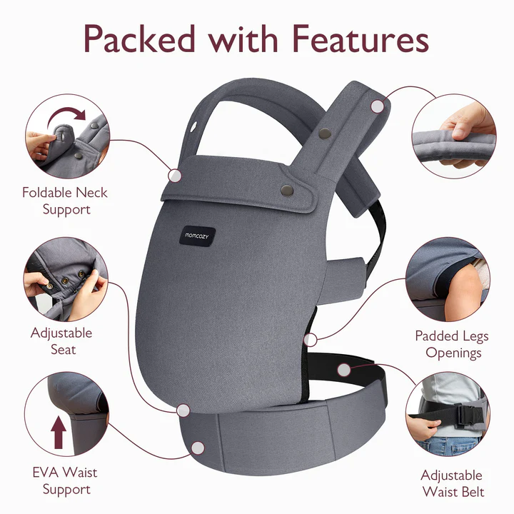 MOMCOZY Porta Bebés Grey
