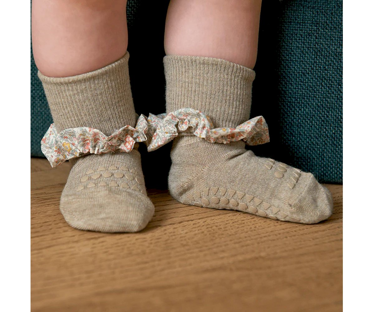 GoBabyGo Meias Anti-derrapantes Bambú Liberty Sand