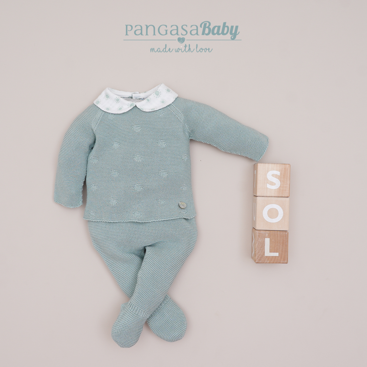 PANGASA Conj. Primeira Roupa Verde Sol