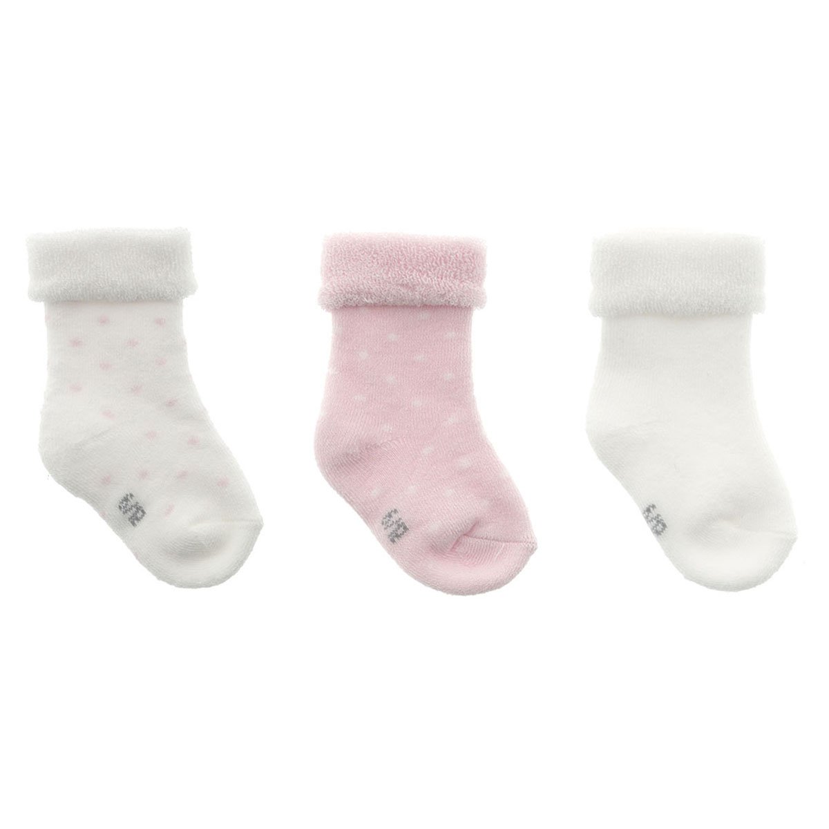 Jogo 3 Meias para Bebé Rosa - 6 a 12 Meses