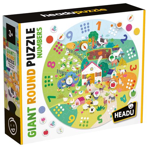 Giant Round Puzzle Numbers HEADU