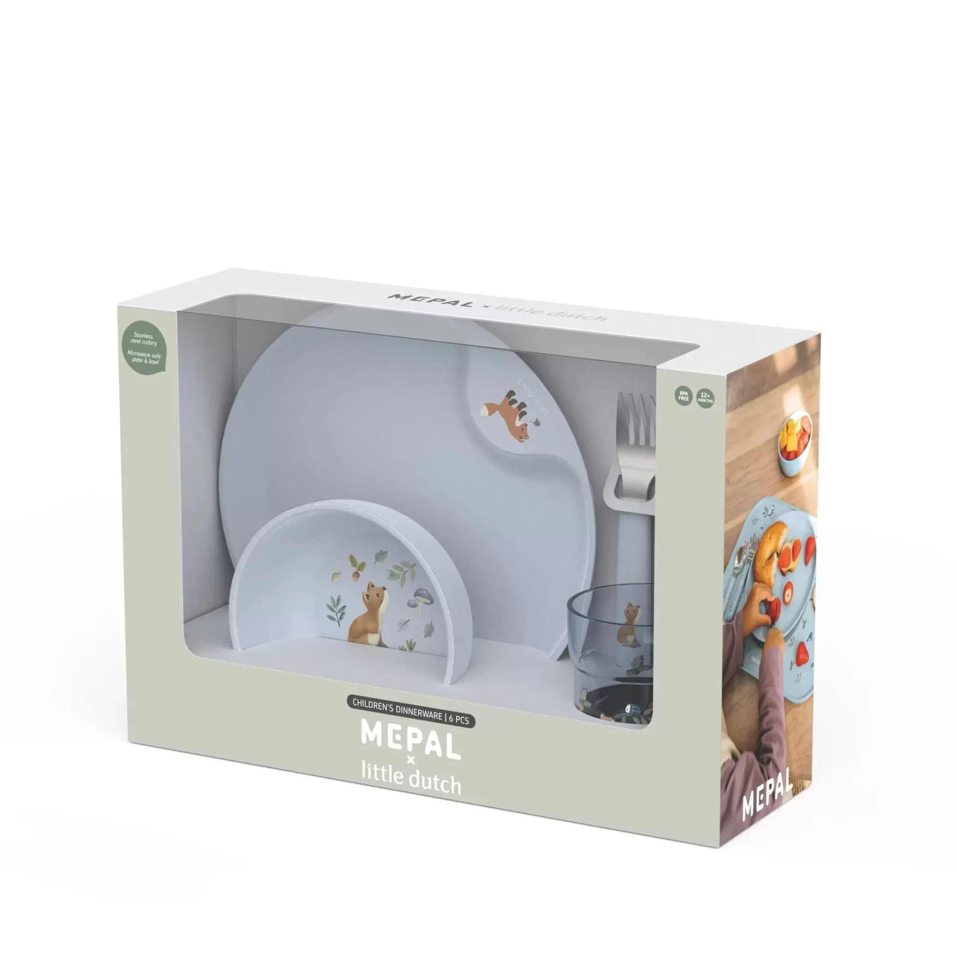 LITTLE DUTCH Conjunto Refeição Criança Mio 6 Pçs Forest Friends