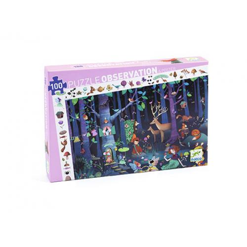 DJECO Puzzle Observação 100 Pçs A Floresta Encantada