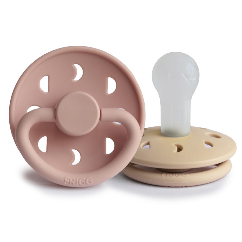 Pack 2 Chupetas Block Silicone Moon Phase Blush/Croissant 6+