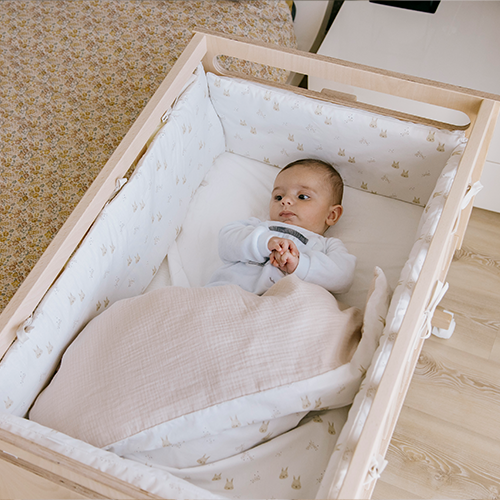 Micuna Kit Nórdico Edredão + Protetor Miniberço Rabbits