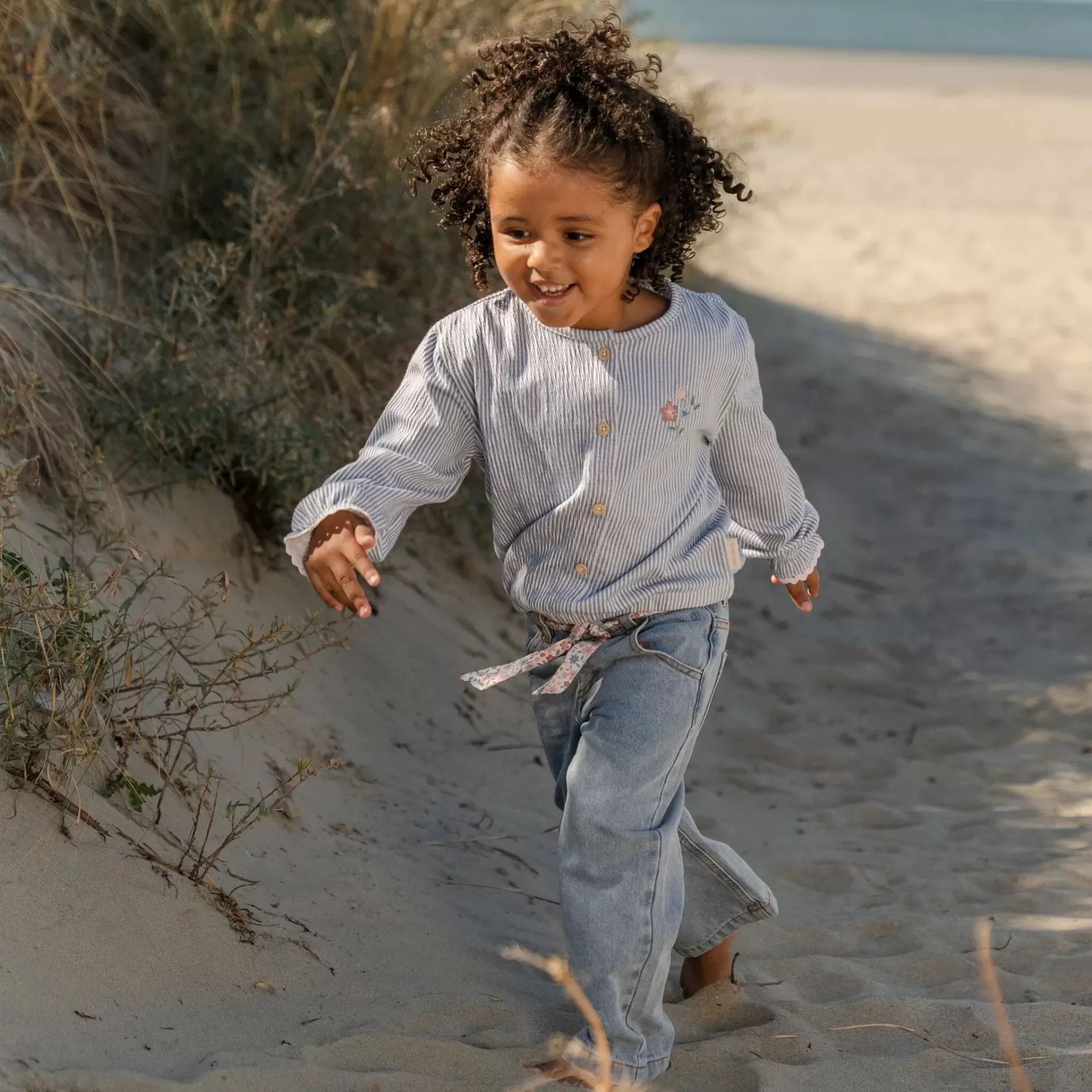 LITTLE DUTCH Calças Ganga c/ Cinto Flores