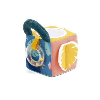 LUDI Cubo de Tecido Sensorial c/ Anel de Dentição
