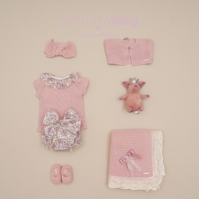 CONJ. BRAGUITA FLORES RP JERSEY PUNTO - TINY FLOWERS