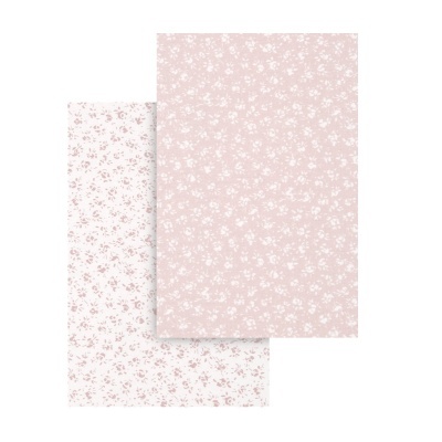 Conjunto  2 Lençóis Ajustáveis Liberty Rosa 35x80cm