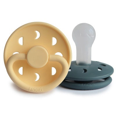 Pack 2 Chupetas Block Silicone Moon Phase Pale Daffodil/Slate 6+