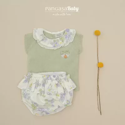 PANGASA Conjunto 2 Pçs HOJA Flores