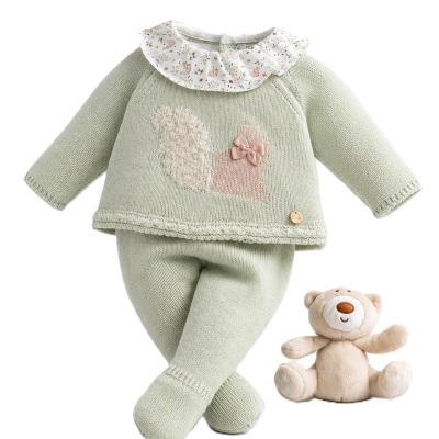 PANGASA Conjunto 1ª Roupa  Esquilo c/ Gorro Menina