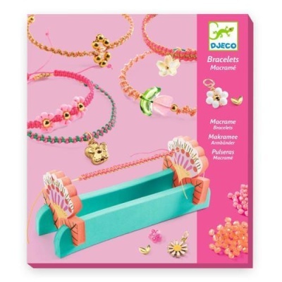 DJECO Pulseiras de Macramé Rosa