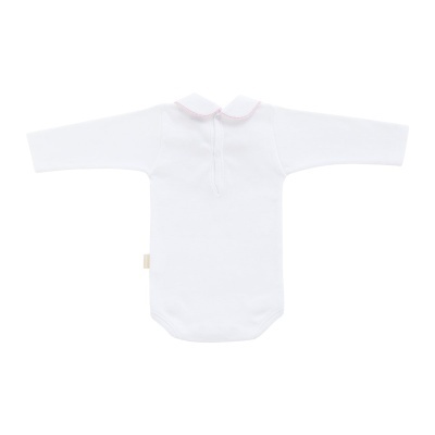 Body Gola c/ Renda Rosa Manga Comprida Cambrass