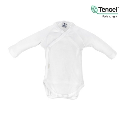 Body Manga Comprida Branco Tencel Cambrass