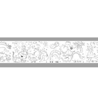 Rolo colorir Dinossauro com lápis de cera Halu Yoka