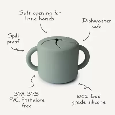 MUSHIE Taça P/ Snack Silicone Cambridge Blue