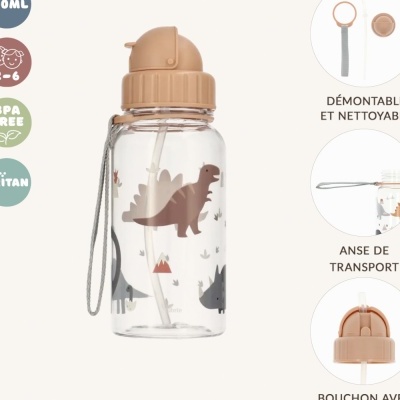 TUTETE Garrafa Tritan Dinos World 500 ml