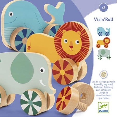 Djeco Vis N Roll - Aparafusa Rodas e Constrói Animais