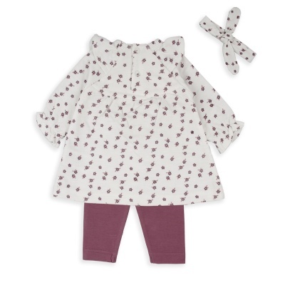 BABYBOL Conj. 3 pçs Bebé Menina Florzinhas