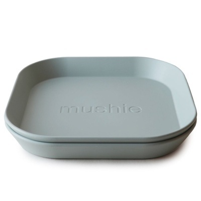 MUSHIE Pack 2 Pratos Quadrados Solid Sage