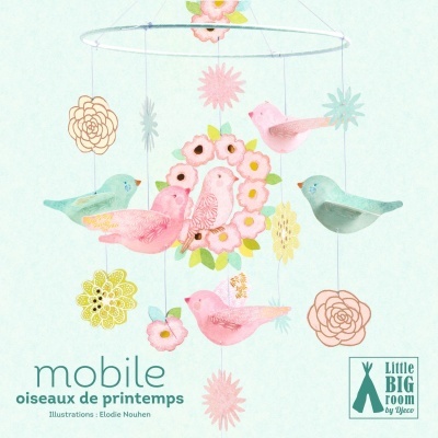 Mobile em Papel Spring Birds