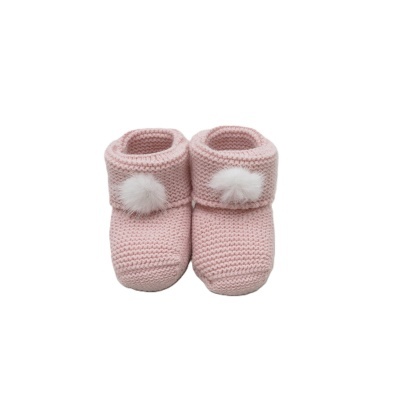 Botitas pompom rosa bebé Pangasa Baby