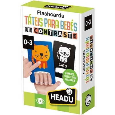HEADU Flashcards Táteis para Bebés c/ Alto Contraste