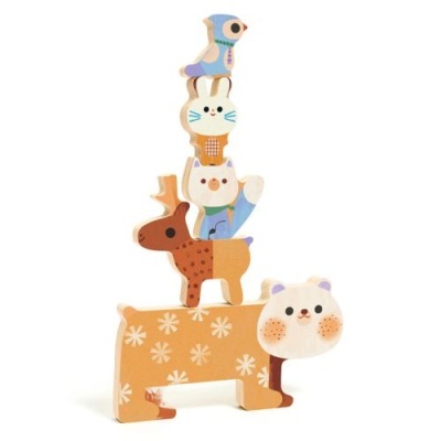 DJECO WoodyStack Puzzle Madeira p/ Empilhar