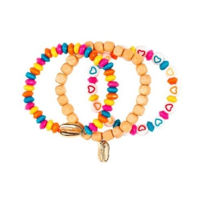 SOUZA Pulseiras Coloridas c/ Corações Floor