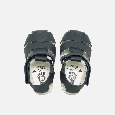 MTNG. Sandálias Pele Azul Marinho