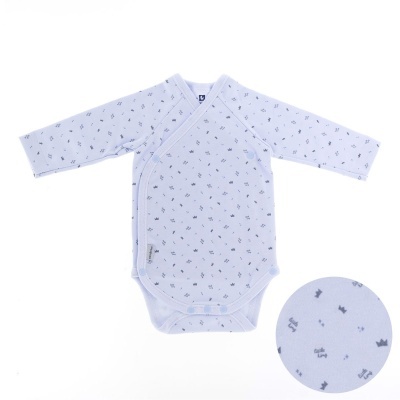 Body Manga Comprida Croise Azul Cambrass