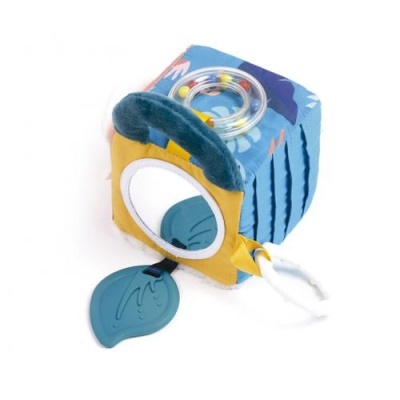 LUDI Cubo de Tecido Sensorial c/ Anel de Dentição