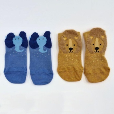 ATTIPAS Socks Foot Shaped Elefant + Lion 2 unidades