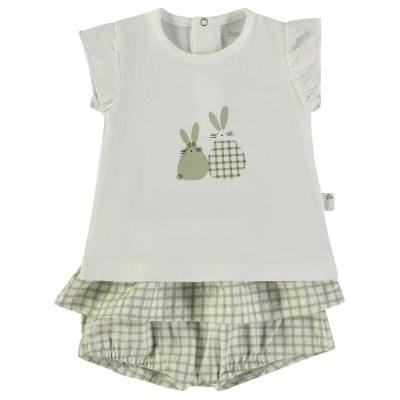 BABYBOL Conjunto T-Shirt e Tapa Fraldas Vichy