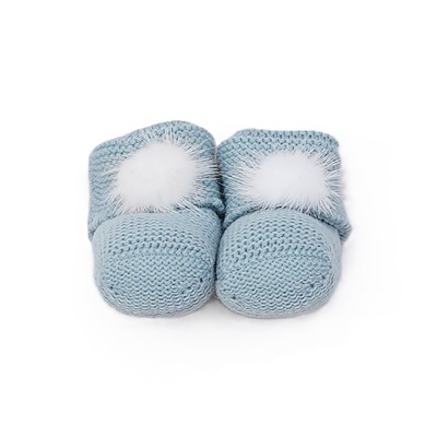 Botitas Pompom azul Pangasa Baby