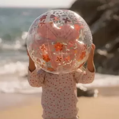 LITTLE DUTCH Bola de Praia 3D Pink Flowers