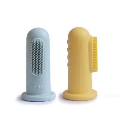 Pack 2 Escova de Dentes dedo Solid Powder Blue/Daffodil 5x2.7x2.7 CM