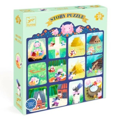 DJECO Puzzle 35 Pçs Os Três Porquinhos