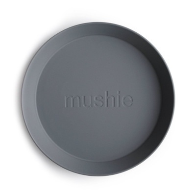MUSHIE Pack2 Pratos Redondos Solid Smoke