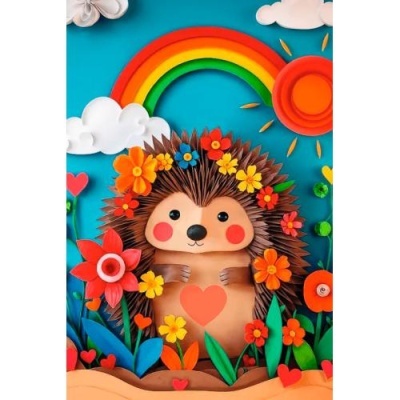 TREFL Puzzle 160 pçs Paper Art: Little Hedgehog