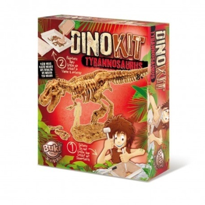 Buki dinossauro fossil com gesso T-Rex