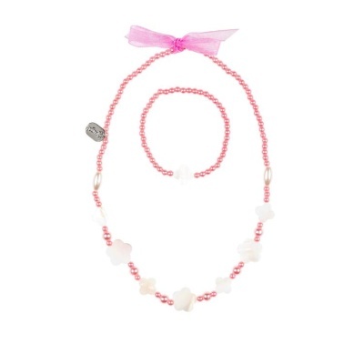 SOUZA Conj. Colar e Pulseira Rosa Constance
