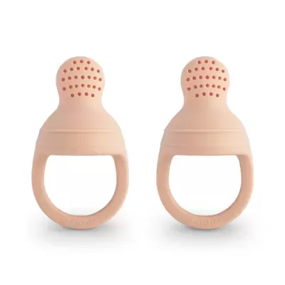 MUSHIE Pack 2 Alimentadores Silicone Solid Blush
