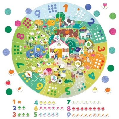 Giant Round Puzzle Numbers HEADU