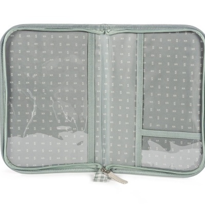 WALKING MUM Porta Documentos I Love Vichy Green