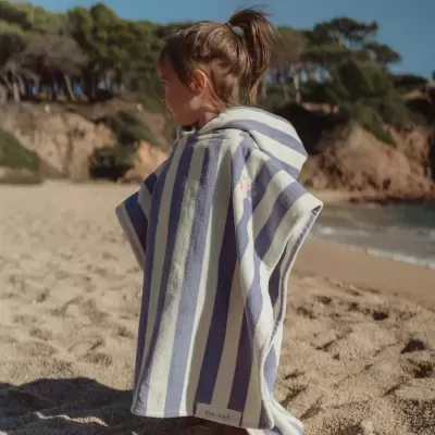 LITTLE DUTCH Poncho de Praia Dreamy Purple Stripe