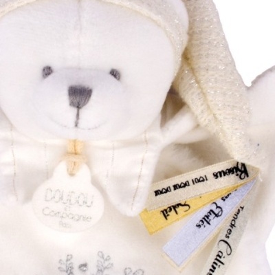 DOUDOU 25 ANOS - Doudou Ursinho Branco 25 cm