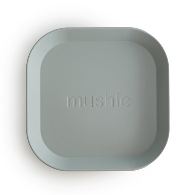 MUSHIE Pack 2 Pratos Quadrados Solid Sage